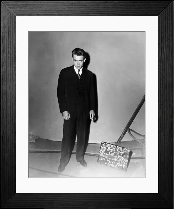 Framed Print : EAST OF EDEN, James Dean, wardrobe test, summer 1954