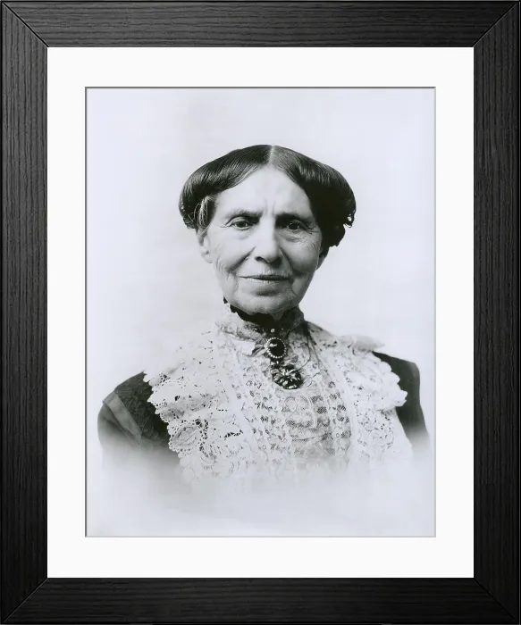 Framed Print : Clara Barton, 1821-1912, founder of the American Red Cross in 1904, the year of her retirement as the organization's president. Portrait by Purdy