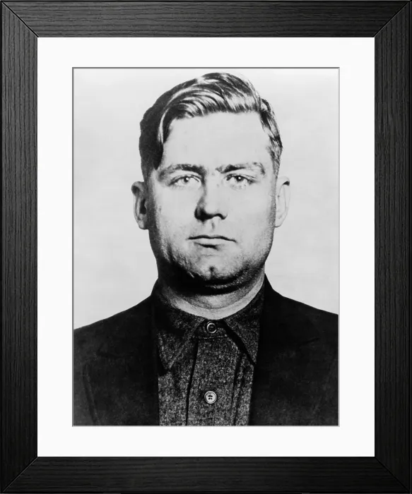 Framed Print : George Bugs Moran 1891-1957 Chicago Gangster and Polish-Irish the boss of the North Side Gang a rival of Al Capone's mob