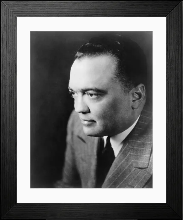 Framed Print : J. Edgar Hoover the director of the Federal Bureau of Investigation in 1948 publicity photograph