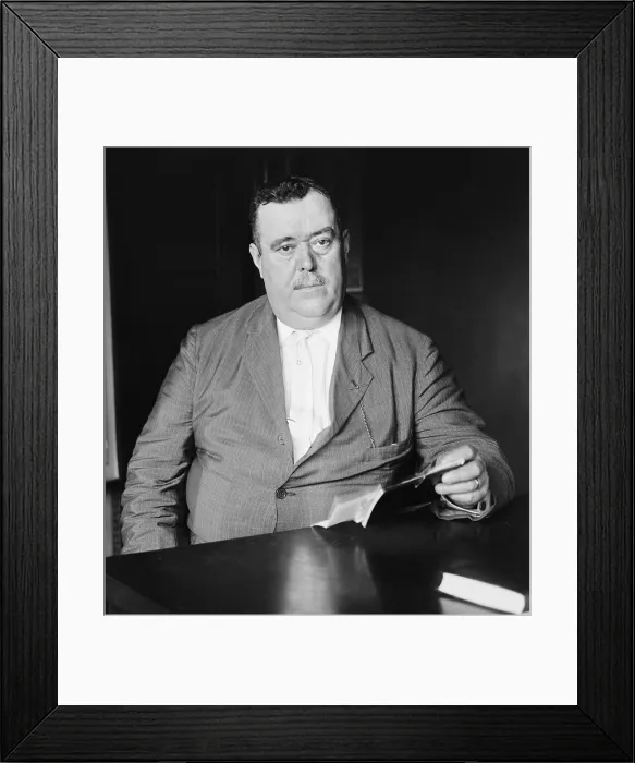 Framed Print : William Flynn 1867-1928 head of the U.S. Secret Service when their primary concern was controlling counterfeiters. 1919