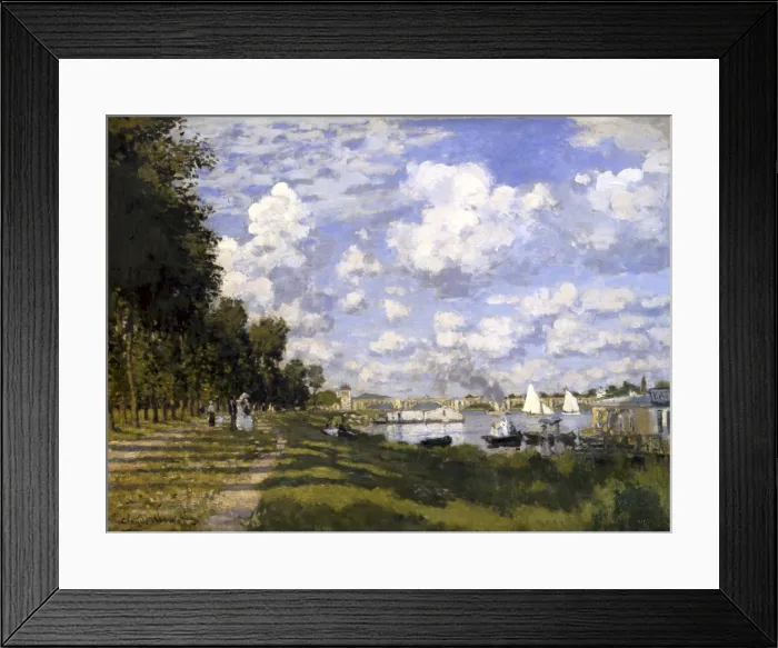 Framed Print : MONET, Claude (1840-1926). The pond of Argenteuil. 1872. Impressionism. Oil on canvas. FRANCE. Paris. Musee d'Orsay (Orsay Museum)