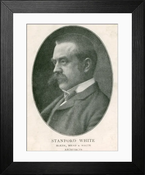 Framed Print : Stanford White (1853-1906), prominent Beaux Arts architect was murdered by an insanely jealous Harry Thaw for his seduction of chorus girl Evelyn Nesbit Framed Print : Stanford White (1853-1906), prominent Beaux Arts architect was murdered by an insanely jealous Harry Thaw for his seduction of chorus girl Evelyn Nesbit