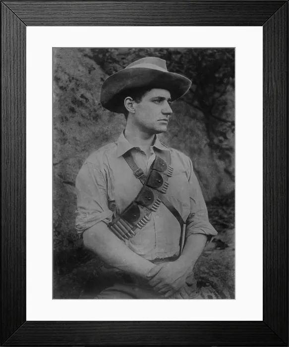 Framed Print : Frederick Duquesne 1877-1956 as a soldier in Boer Army during the war against Great Britain in South Africa