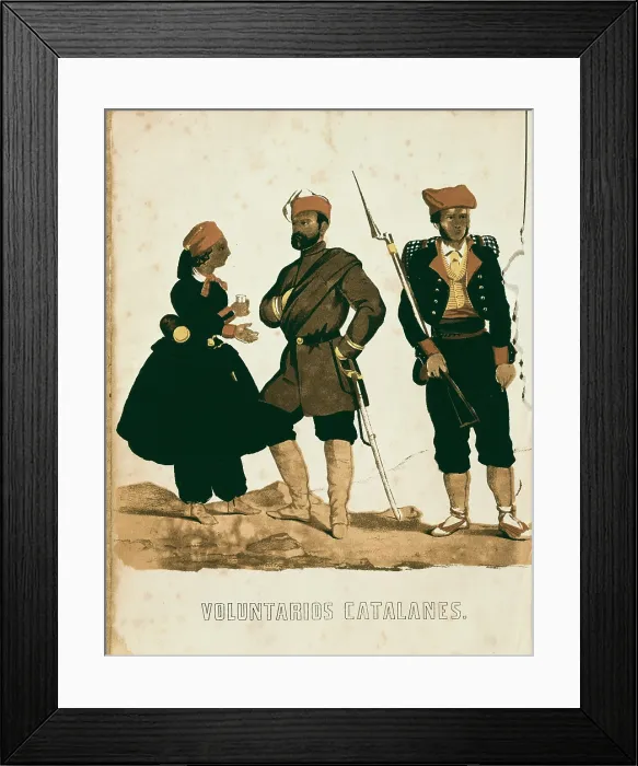 Framed Print : Spain (19th c.). Catalan volunteers of the War of Africa, . Litography. SPAIN. Reus. Salvador Vilaseca Regional Museum. AISA / Everett Collection**US SALES ONLY** Framed Print : Spain (19th c.). Catalan volunteers of the War of Africa, . Litography. SPAIN. Reus. Salvador Vilaseca Regional Museum. AISA / Everett Collection**US SALES ONLY**