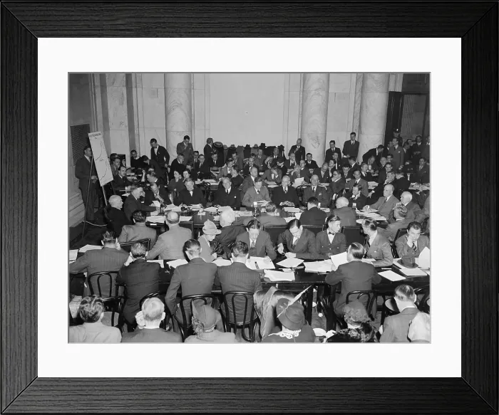 Framed Print : Monopoly Committee opens hearings, Dec.1, 1938 Framed Print : Monopoly Committee opens hearings, Dec.1, 1938