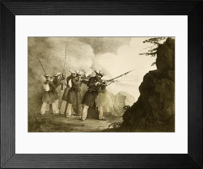 Framed Print : Spain (19th c.). Carlist Wars. Album of the Carlist troops of the North. Navarrese Infantry. Litography. Private Collection. AISA / Everett Collection**US SALES ONLY** Framed Print : Spain (19th c.). Carlist Wars. Album of the Carlist troops of the North. Navarrese Infantry. Litography. Private Collection. AISA / Everett Collection**US SALES ONLY**