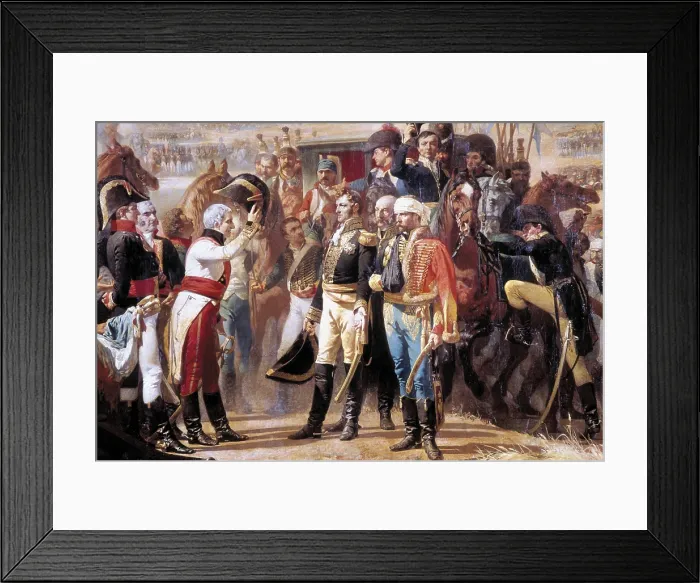 Framed Print : CASADO DEL ALISAL, Jose (1832-1886). Surrender of Bailen. 1864. Central detail Framed Print : CASADO DEL ALISAL, Jose (1832-1886). Surrender of Bailen. 1864. Central detail