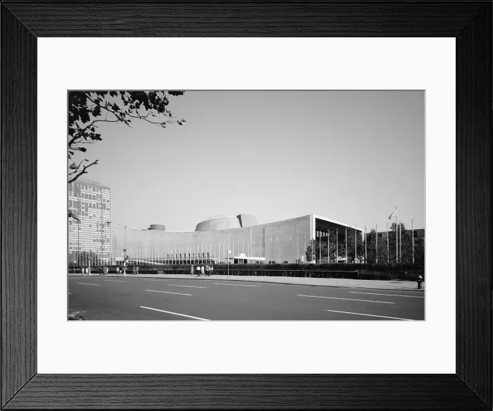 Framed Print : New York City, United Nations Headquarters, United Nations Plaza. GENERAL ASSEMBLY BUILDING. September, 1966 Framed Print : New York City, United Nations Headquarters, United Nations Plaza. GENERAL ASSEMBLY BUILDING. September, 1966