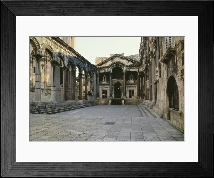 Framed Print : Diocletian's Palace. 293-303. CROATIA. SPLIT. Split. Detail of the peristyle. Roman art. - Iberfoto / Everett Collection (578169)**US SALES ONLY** Framed Print : Diocletian's Palace. 293-303. CROATIA. SPLIT. Split. Detail of the peristyle. Roman art. - Iberfoto / Everett Collection (578169)**US SALES ONLY**
