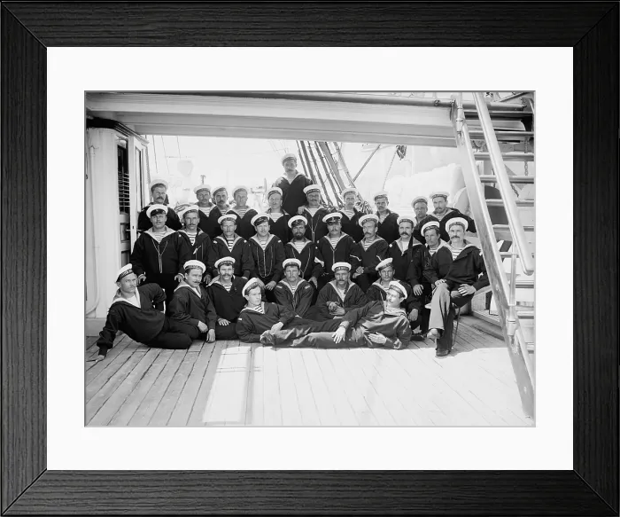Framed Print : Sailors in Russian navy, c. 1893
