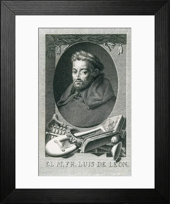 Framed Print : SALVADOR CARMONA, Manuel (1734-1820). Portrait of Fray Luis de Leon. 1771