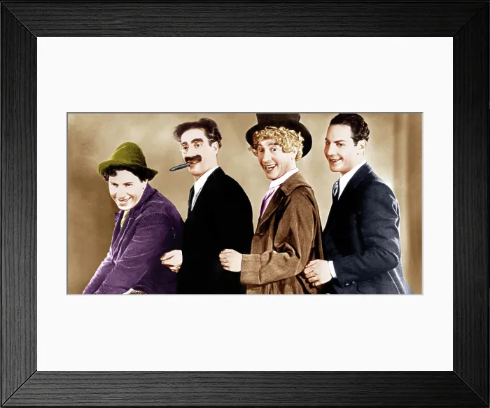 Framed Print : ANIMAL CRACKERS, from left: Chico Marx, Groucho Marx, Harpo Marx, Zeppo Marx, (aka The Marx Brothers), 1930