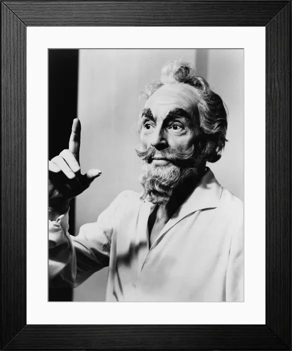 Framed Print : George Balanchine (1907-1983), as he appeared for his role of the Don in DON QUIXOTE. 1965