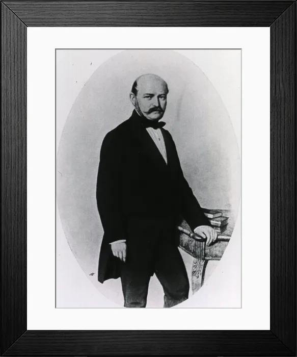 Framed Print : Ignaz Philipp Semmelweis (1818-1865), German-Hungarian physician, greatly reduced puerperal (childbed) fever by requiring doctors to wash their hands