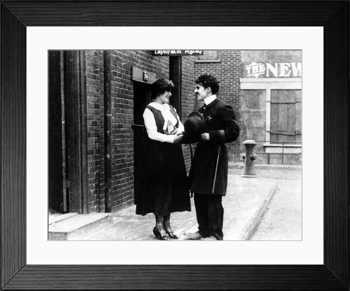 Framed Print : EASY STREET, Edna Purviance, Charles Chaplin, 1917