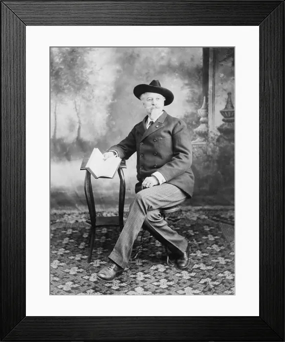 Framed Print : William Frederick Cody, aka Buffalo Bill (1846-1917), in 1907 studio portrait Framed Print : William Frederick Cody, aka Buffalo Bill (1846-1917), in 1907 studio portrait
