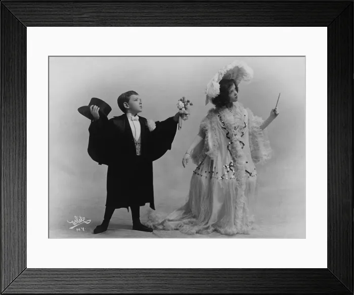 Framed Print : Fred Astaire (1899-1987), with his older sister, Adele (1896-1981), were a very successful vaudeville dance act in 1906