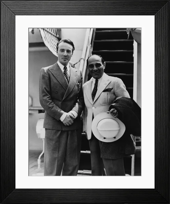 Framed Print : George Balanchine (1907-1983), and Lorenz Hart (1895-1943) aboard the Grace cruise ship Santa Paula. 1938 Framed Print : George Balanchine (1907-1983), and Lorenz Hart (1895-1943) aboard the Grace cruise ship Santa Paula. 1938