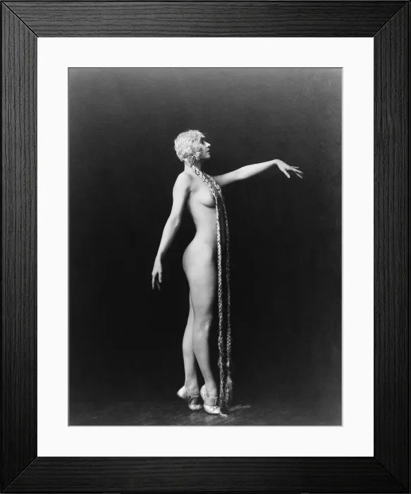 Framed Print : Evelyn Groues, a Ziegfeld girl posed nude with floor length blond braids. Photo by the official Ziegfeld Follies photographer, Alfred Cheney Johnston (1885-1971) Framed Print : Evelyn Groues, a Ziegfeld girl posed nude with floor length blond braids. Photo by the official Ziegfeld Follies photographer, Alfred Cheney Johnston (1885-1971)