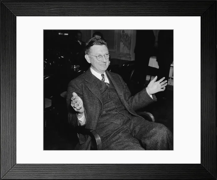Framed Print : Leland Olds defends the TVA before Congress, Dec. 15, 1938. The liberal consumer oriented economist served as head of the Federal Power Commission from 1940-49 Framed Print : Leland Olds defends the TVA before Congress, Dec. 15, 1938. The liberal consumer oriented economist served as head of the Federal Power Commission from 1940-49