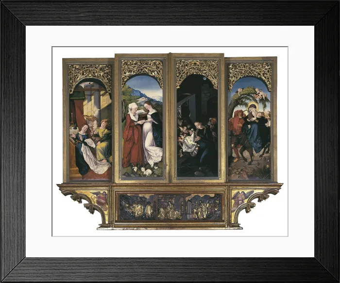 Framed Print : BALDUNG GRIEN, Hans (1485-1544). High Altar of Freiburg MUnster. 1512-1516. GERMANY. Freiburg im Breisgau. MUnster Cathedral