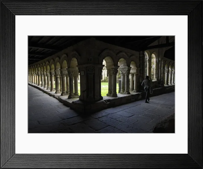 Framed Print : SPAIN. Santillana de Mar. The cloister of the Collegiate church. Romanesque art12th c. Romanesque art. Architecture. Rafa Prez / AISA / Everett Collection (188210)**US SALES ONLY**