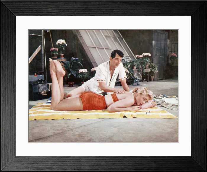 Framed Print : ARTISTS AND MODELS, front to back: Dorothy Malone, Dean Martin, 1955 Framed Print : ARTISTS AND MODELS, front to back: Dorothy Malone, Dean Martin, 1955
