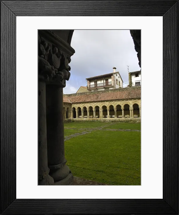 Framed Print : SPAIN. Santillana de Mar. The cloister of the Collegiate church. Romanesque art12th c. Romanesque art. Rafa Prez / AISA / Everett Collection (188203)**US SALES ONLY**