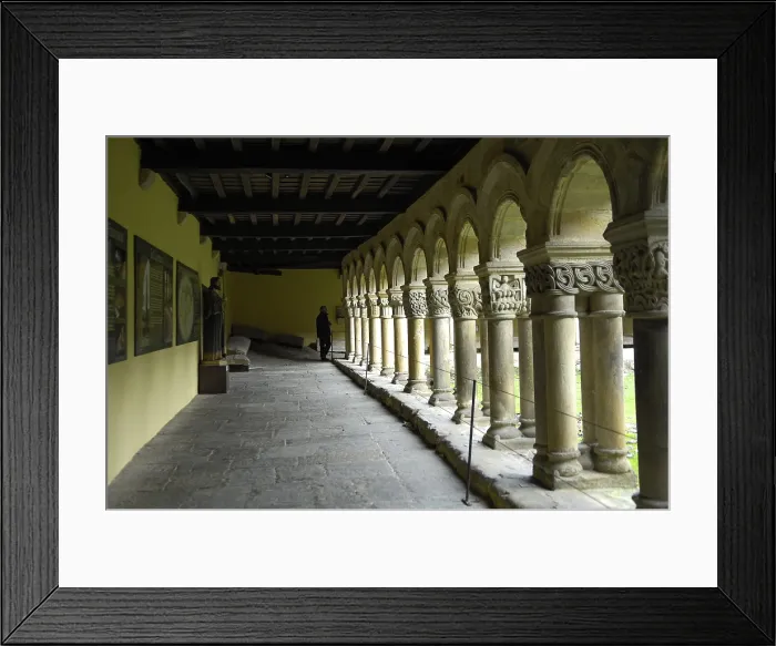 Framed Print : SPAIN. Santillana de Mar. The cloister of the Collegiate church. Romanesque art12th c. Romanesque art. Rafa Prez / AISA / Everett Collection (188205)**US SALES ONLY**