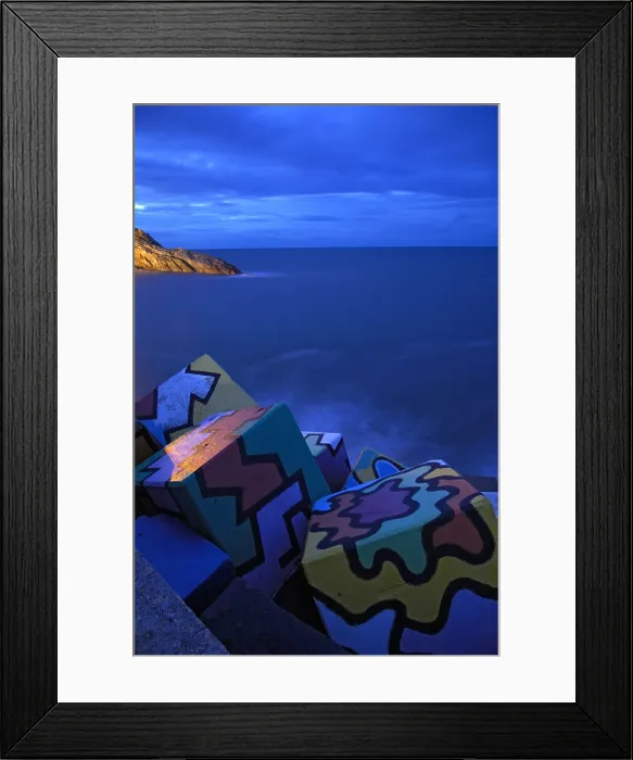 Framed Print : SPAIN. Llanes. Cubos de la memoria' (The Cubes of the memory). Work by Agustn Ibarrola2002. Rafa Prez / AISA / Everett Collection - Image has fine art copyright
