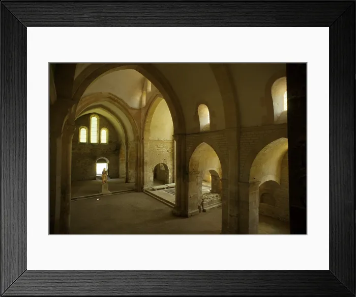 Framed Print : FRANCE. Bitis. Abbey of Fontenay. Cistercian monastery founded in 1119 by Bernardo de Claraval. Church from 1140-47