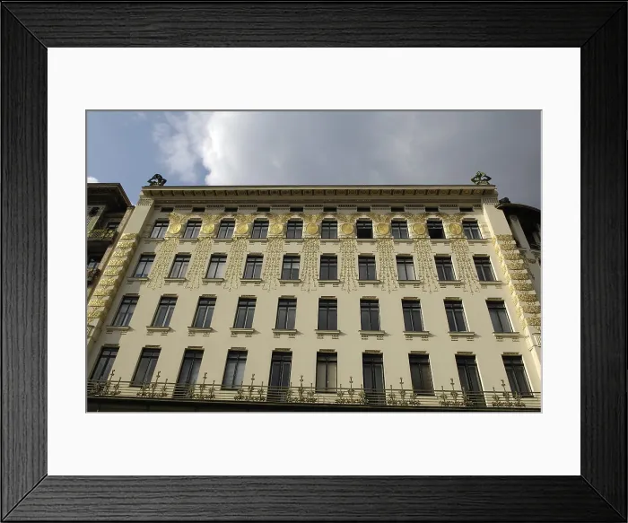 Framed Print : WAGNER, Otto (1841-1918). Miethaus Linke Wienzeile 38. 1898-1899. AUSTRIA. Vienna. Vienna Sezession. Architecture