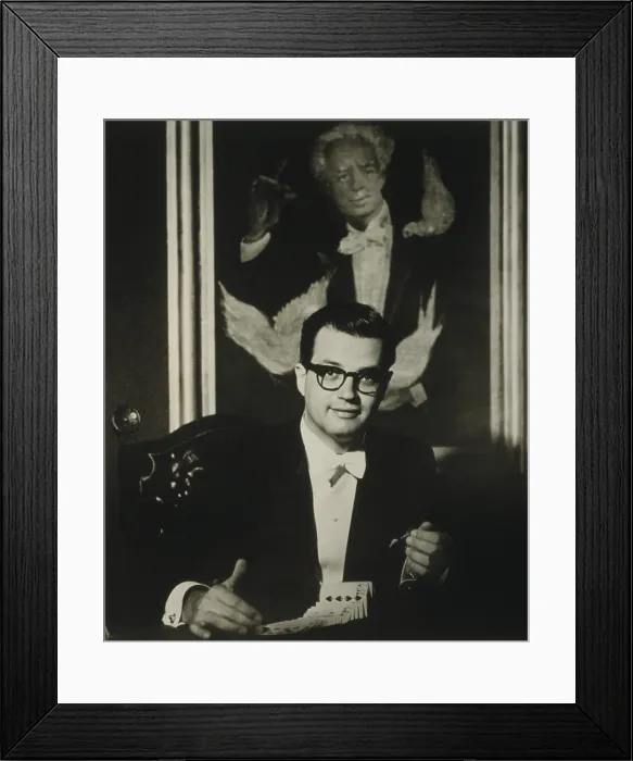 Framed Print : Harry Blackstone, Jr. (1934-1997) American stage magician, author, and television performer with a deck of cards