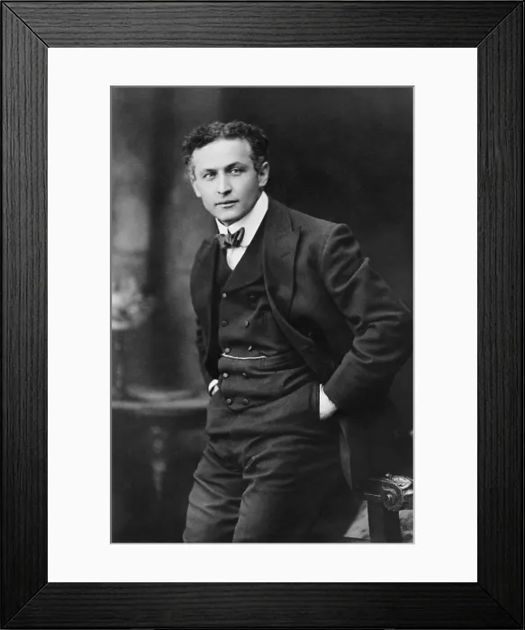 Framed Print : Harry Houdini (1874-1926), American magician famous for his escape acts. 1913 portrait by Gray Campbell