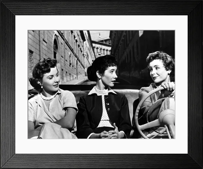 Framed Print : THREE COINS IN THE FOUNTAIN, Jean Peters, Maggie McNamara, Dorothy McGuire, 1954, TM and Copyright (c) 20th Century-Fox Film Corp. All Rights Reserved