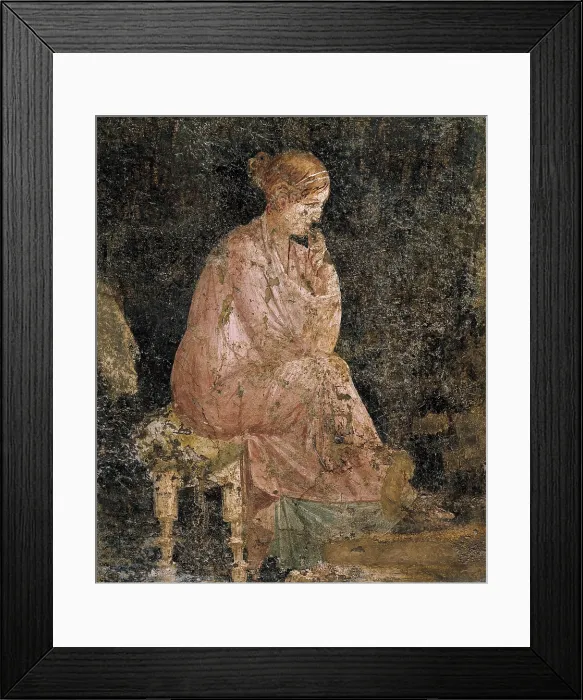 Framed Print : Seated woman. Roman art. Early Empire. Fresco. ITALY. Naples. National Museum of Archaeology. Proc: ITALY. Pompeii. - BeBa / Iberfoto / Everett Collection (227758)**US SALES ONLY** Framed Print : Seated woman. Roman art. Early Empire. Fresco. ITALY. Naples. National Museum of Archaeology. Proc: ITALY. Pompeii. - BeBa / Iberfoto / Everett Collection (227758)**US SALES ONLY**