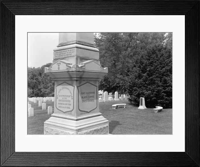 Framed Print : Zachary Taylor. Detail of the monument to Major General Zachary Taylor 12th president of the United States