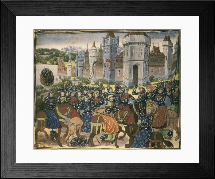 Framed Print : Great Chronicles of France (1492). First page. Gothic art. Miniature Painting. ITALY. Turin. National Library of the Turin University Framed Print : Great Chronicles of France (1492). First page. Gothic art. Miniature Painting. ITALY. Turin. National Library of the Turin University