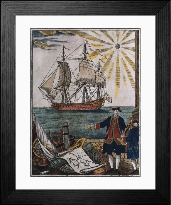 Framed Print : ZULOAGA, Santiago Agustin (18th century). Spanish miltary marine