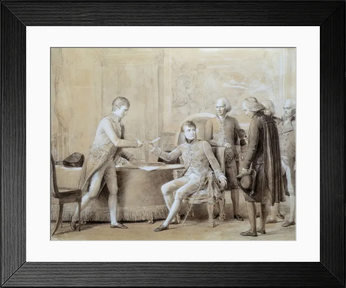 Framed Print : GERARDFranois (1770-1837). Signature of the Concordate between France and the Holy See on 15th July 1801. 1st half 19 c. Gouache. FRANCE. Versailles Framed Print : GERARDFranois (1770-1837). Signature of the Concordate between France and the Holy See on 15th July 1801. 1st half 19 c. Gouache. FRANCE. Versailles