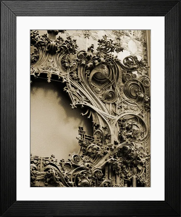 Framed Print : Louis Sullivan's (1856-1924), modernist architecture was decorated with nontraditional ornament, such as this cast iron motif on the 1904 Carson, Pirie Framed Print : Louis Sullivan's (1856-1924), modernist architecture was decorated with nontraditional ornament, such as this cast iron motif on the 1904 Carson, Pirie