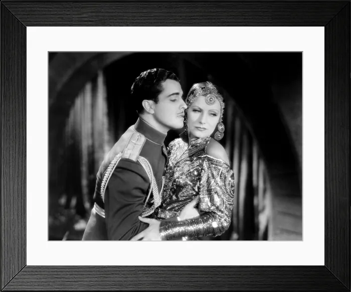 Framed Print : MATA HARI, from left, Ramon Novarro, Greta Garbo, 1931