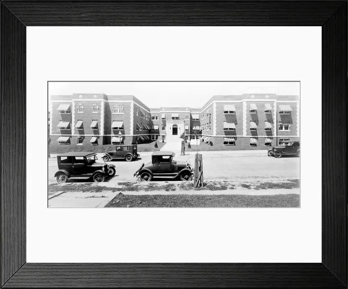 Framed Print : Newly constructed, modern, Washington, D.C. apartment building in 1925 Framed Print : Newly constructed, modern, Washington, D.C. apartment building in 1925
