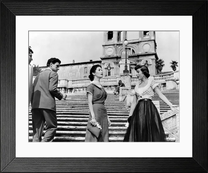 Framed Print : THREE COINS IN THE FOUNTAIN, Maggie McNamara, Jean Peters, 1954, TM and Copyright (c)20th Century Fox Film Corp. All rights reserved