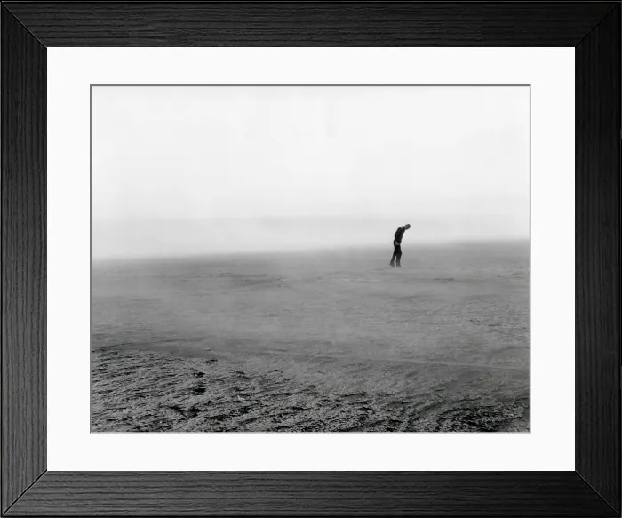 Framed Print : Native pasture land blowing in Dixon, South Dakota, May 1936. Figure in the distance in bent forward to resist the force of the wind. (BSLOC_2013_7_19) Framed Print : Native pasture land blowing in Dixon, South Dakota, May 1936. Figure in the distance in bent forward to resist the force of the wind. (BSLOC_2013_7_19)
