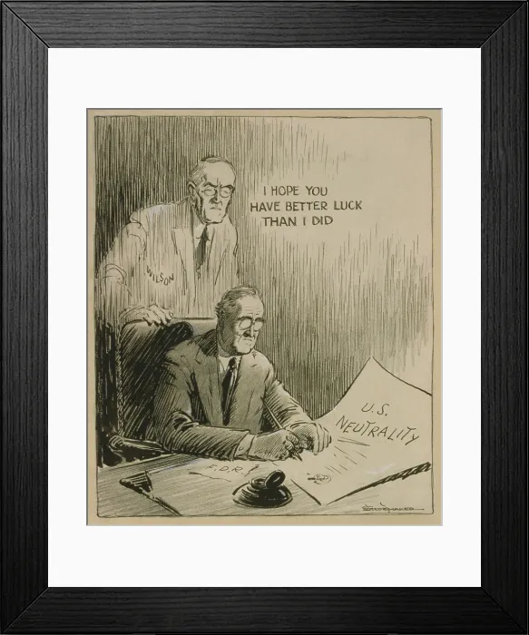 Framed Print : Only a Generation Apart, 1935 cartoon, by Vaughn Shoemaker