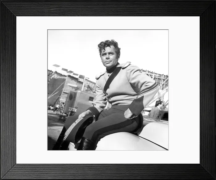Framed Print : THE LOVES OF CARMEN, Glenn Ford, on location at the Columbia ranch, 1948 Framed Print : THE LOVES OF CARMEN, Glenn Ford, on location at the Columbia ranch, 1948