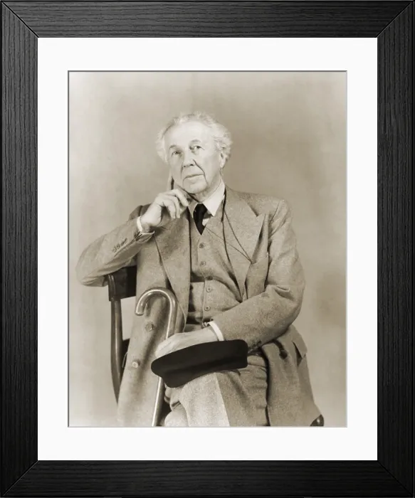 Framed Print : Frank Lloyd Wright (1867-1959), American architect in 1938 portrait