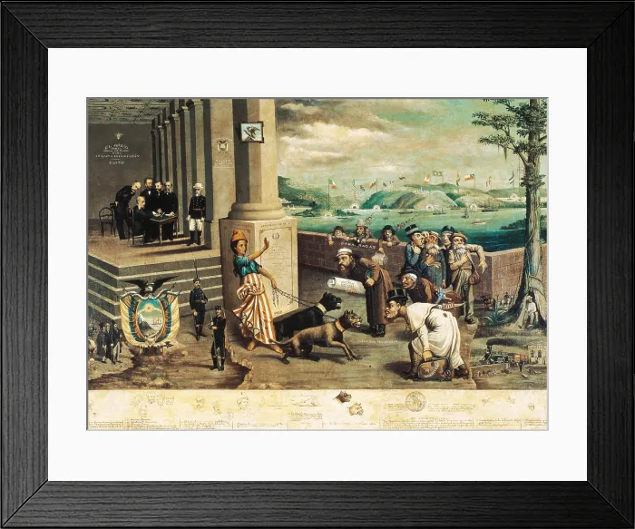 Framed Print : ENDARA, Carlos Manuel (1827 - 1924). The Republic of Ecuador in 1860 foretold. 1900
